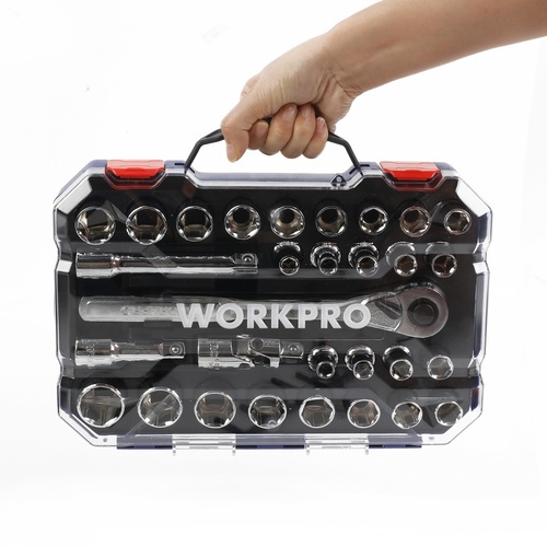 WORKPRO ชุดบ๊อกซ์ 6 เหลี่ยม  ½” SEA/METRIC 30ชิ้น (CR-V) รุ่น WP202525