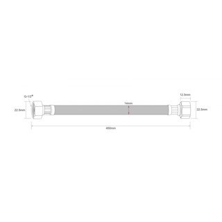 Verno สายน้ำดีสำหรับน้ำร้อนสแตนเลส 304 รุ่น LT-G0045-GD003 ยาว 45 ซม.