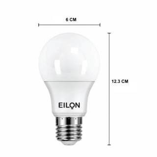 EILON หลอด LED Bulb 15W ขั้ว E27 รุ่น A60 เเสงเดย์ไลห์ แพ็ค 2 หลอด