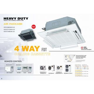 MITSUBISHI HEAVY DUTY เครื่องปรับอากาศ 4 ทิศทาง รุ่น FDT50CNVX-S1-WL สีขาว