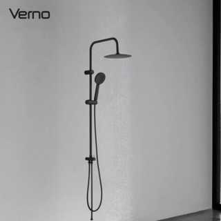 Verno ชุดฝักบัวเรนชาวเวอร์สเตนเลสหัวกลม รุ่น เบอร์ลิน LD-0609 ขนาด 34x34x97ซม. สีดำ