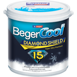 Beger สีน้ำอะครีลิค เบเยอร์คูล ไดมอนด์ชิลด์ 15 ปี ชนิดกึ่งเงา 3.5ลิตร เบส C