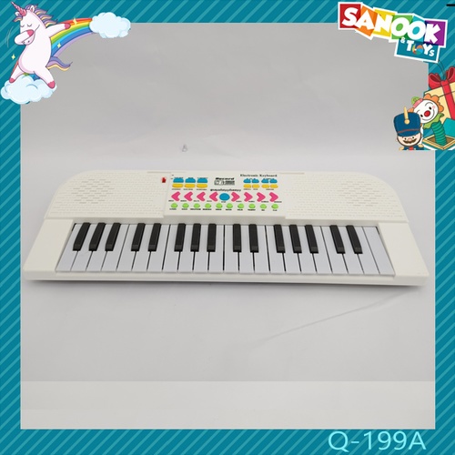 TOYS ของเล่นเปียโนไฟฟ้าพร้อมไมโครโฟน#Q-199A ขนาด 42x16x5 ซม.คละสี