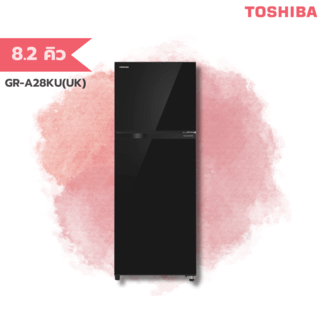 TOSHIBA ตู้เย็น 2 ประตู ขนาด 8.2 คิว GR-A28KU(UK) สีดำ