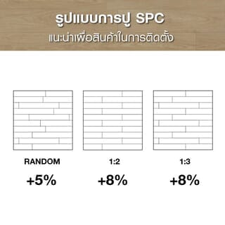 กระเบื้องยาง SPC Click lock 180x1220x4+1mm IXPE (มีโฟมในตัว) รุ่น มูจิ วู๊ด(2.20ตรม./10แผ่น) Tapio