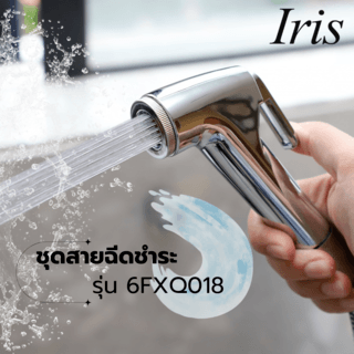 Iris ชุดสายฉีดชำระ รุ่น 6FXQ018 ขนาด 8x132x3.2ซม. สีโครม