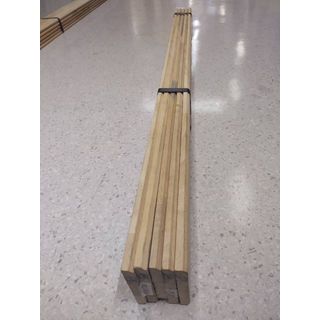 GREAT WOOD ฝ้าระแนงไม้ ไม้ยางพาราจ๊อยส์ BC (1x5) 1/2x4x100ซม.