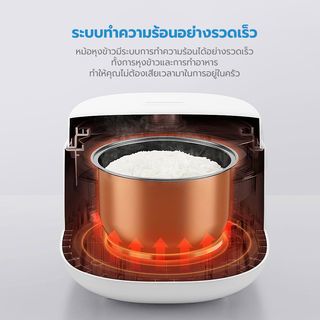 MIDEA หม้อหุงข้าวหน้าจอดิจิตอล ขนาด 1 ลิตร รุ่น MB-FB30M161W สีขาว