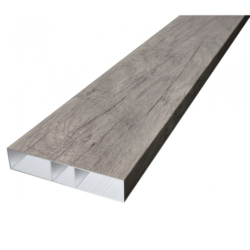 WELLINGTAN อะลูมิเนียมโปรไฟล์ ALU2980-4T08 4”x 298ซม. Grey Poplar