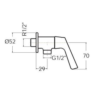 American Standard ก๊อกน้ำเย็นยืนอาบทองเหลืองแบบติดผนัง  รุ่น วินสตัน FFAST604-7T1500BT0