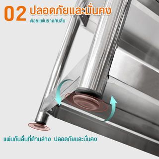 SANE ชั้นวางของอเนกประสงค์สเตนเลส 4 ชั้น 120x40x150 ซม. FORTUNA