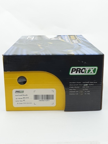 รองเท้าเซฟตี้ #40 พื้นยางกันกระแทก รุ่น BA-318 สีดำ PROTX