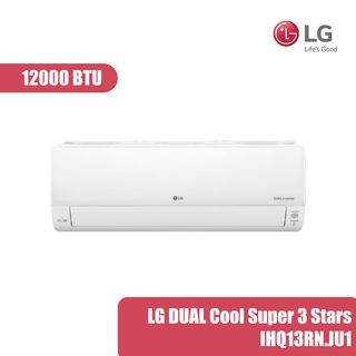 LG เครื่องปรับอากาศ  DUAL Cool Super 3 Stars ขนาด 12,000 BTU รุ่น IHQ13RN.JU1