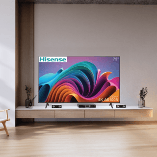 Hisense โทรทัศน์ Smart ทีวี 75 นิ้ว 4K 75A6100N สีดำ