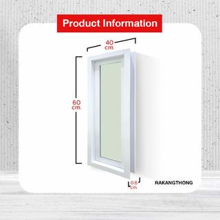 RAKANGTHONG ช่องเเสงUPVC 60x40 cm. สีขาว