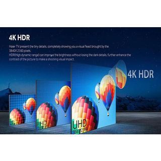 HAIER โทรทัศน์ LED TV ขนาด 58 นิ้ว (4K, Android TV) รุ่น H58K66UG สีดำ