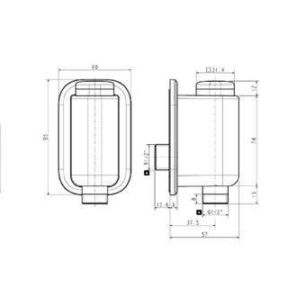 American Standard ก๊อกน้ำเย็นยืนอาบติดผนัง แบบกด รุ่น อีซี่โฟล A-2825-10