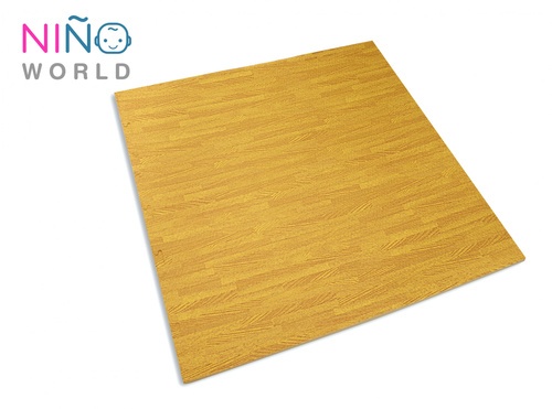 NINO WORLD แผ่นปูพื้น EVA ลายไม้ 2LX-B10020 ขนาด 100x100x2 cm. สีน้ำตาล