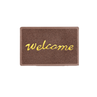 GRAFFE พรมเช็ดเท้าดักฝุ่น WELCOME รุ่น CARA-BR ขนาด 40x60x1.2 ซม. สีน้ำตาล