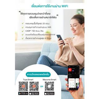 MAZUMA เครื่องฟอกอากาศ NANO CARE WiFi สีขาว