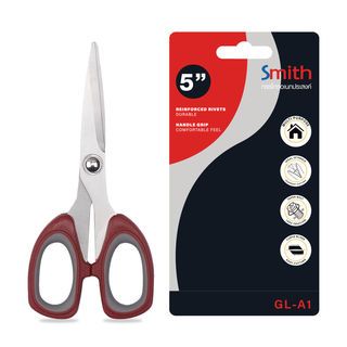 Smith กรรไกร 5 นิ้ว รุ่น Multi-GLA1 ขนาด 0.25x6x13.5 ซม. สีแดง-เทา