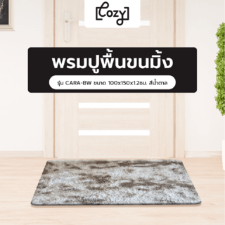 COZY พรมปูพื้นขนมิ้ง รุ่น CARA-BW ขนาด 100x150x1.2ซม. สีน้ำตาล