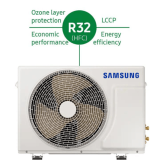 SAMSUNG เครื่องปรับอากาศ S-Inverter Eco Plus 9000BTU AR10DYHZBWKNST สีขาว