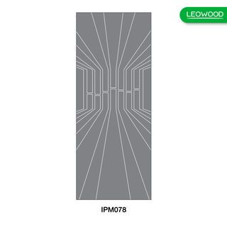 LEOWOOD ประตู iDoor Premium Dsign IPP078 พิมพ์ลาย 07 80x200cm. PLATINUM GREY