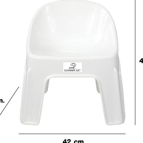 SUMMER SET เก้าอี้พลาสติกพนักพิง รุ่นแฟนซี FT-224/A สีขาว