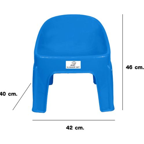SUMMER SETเก้าอี้พลาสติกพนักพิง รุ่นแฟนซี FT-224/A สีฟ้า