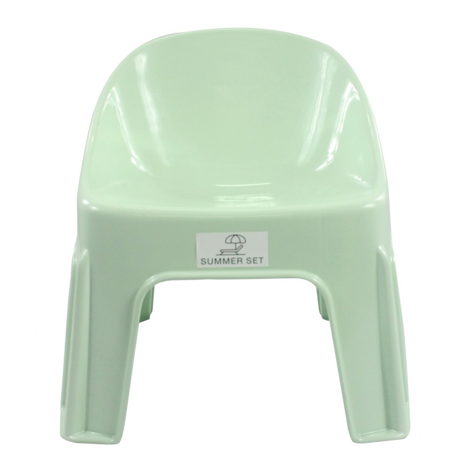 SUMMER SET เก้าอี้พลาสติกพนักพิง  รุ่นแฟนซี FT-224/A สีเขียว