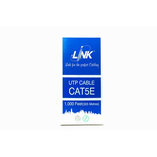 LINK สายแลน CAT5E UTP 305เมตร รุ่น US-9015 สีขาว