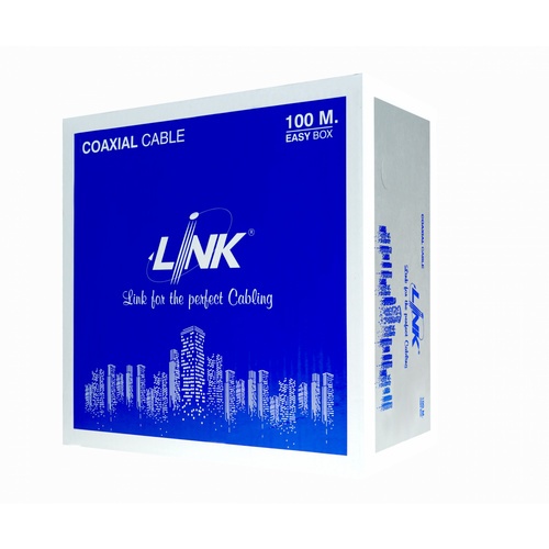 LINK สายเคเบิ้ล  CCTV RG6 (100 M./Box) รุ่น CB-0106A-1 สีดำ