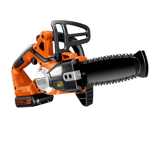 BLACK+DECKER เลื่อยโซ่ไร้สายพร้อมแบตเตอรี่ 20V รุ่น GKC1820L20-QW