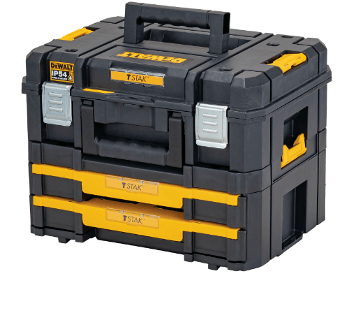 DEWALT ชุดกล่องเครื่องมือแบบมีเพิ่ม 2 ลิ้นชัก TSTAK รุ่น DWST83395-1