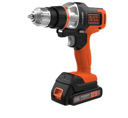 BLACK+DECKER สว่านกระแทกไร้สายเปลี่ยนหัวได้ 18V EVO185B1-B1