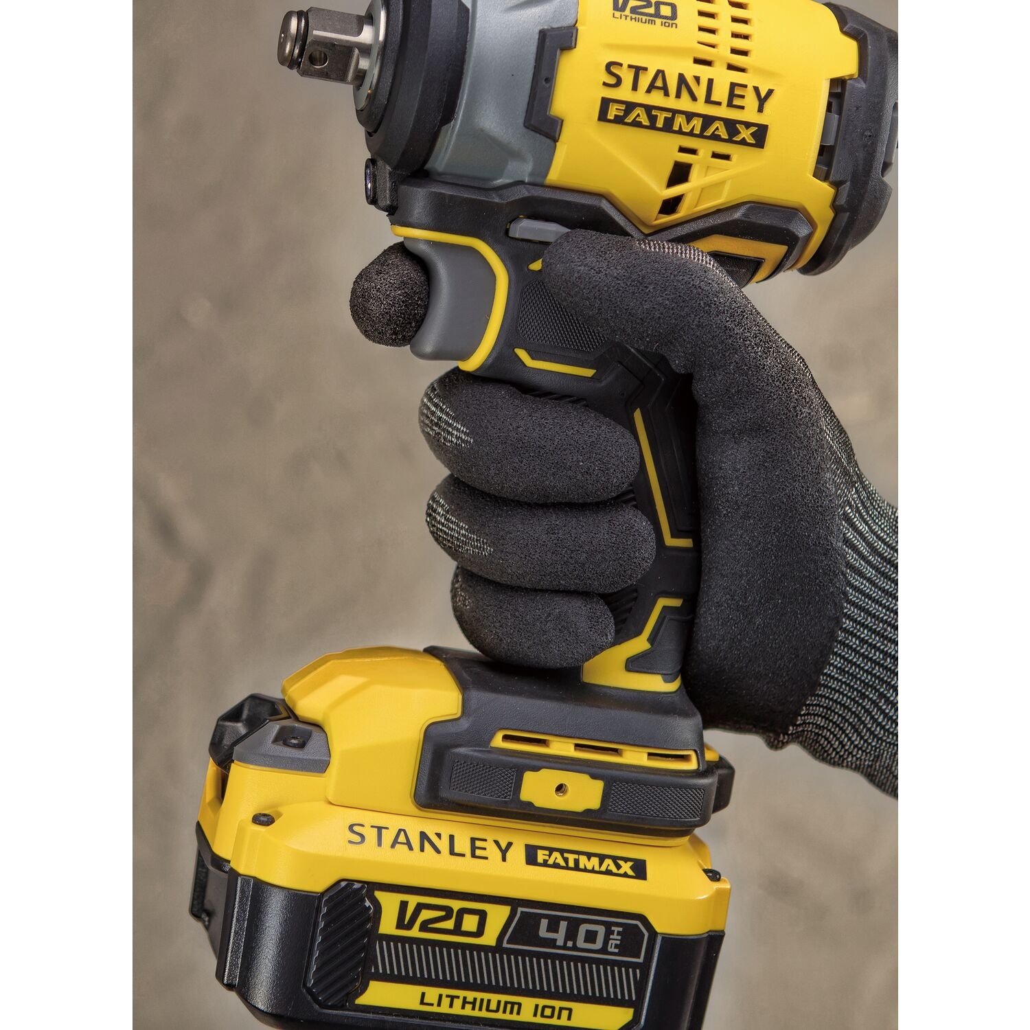 STANLEY บล็อคกระแทกไร้สาย ไร้แปรงถ่าน 1/2 นิ้ว 20V SBW910M1K-B1 พร้อมแบตเตอรี่ 4.0Ah