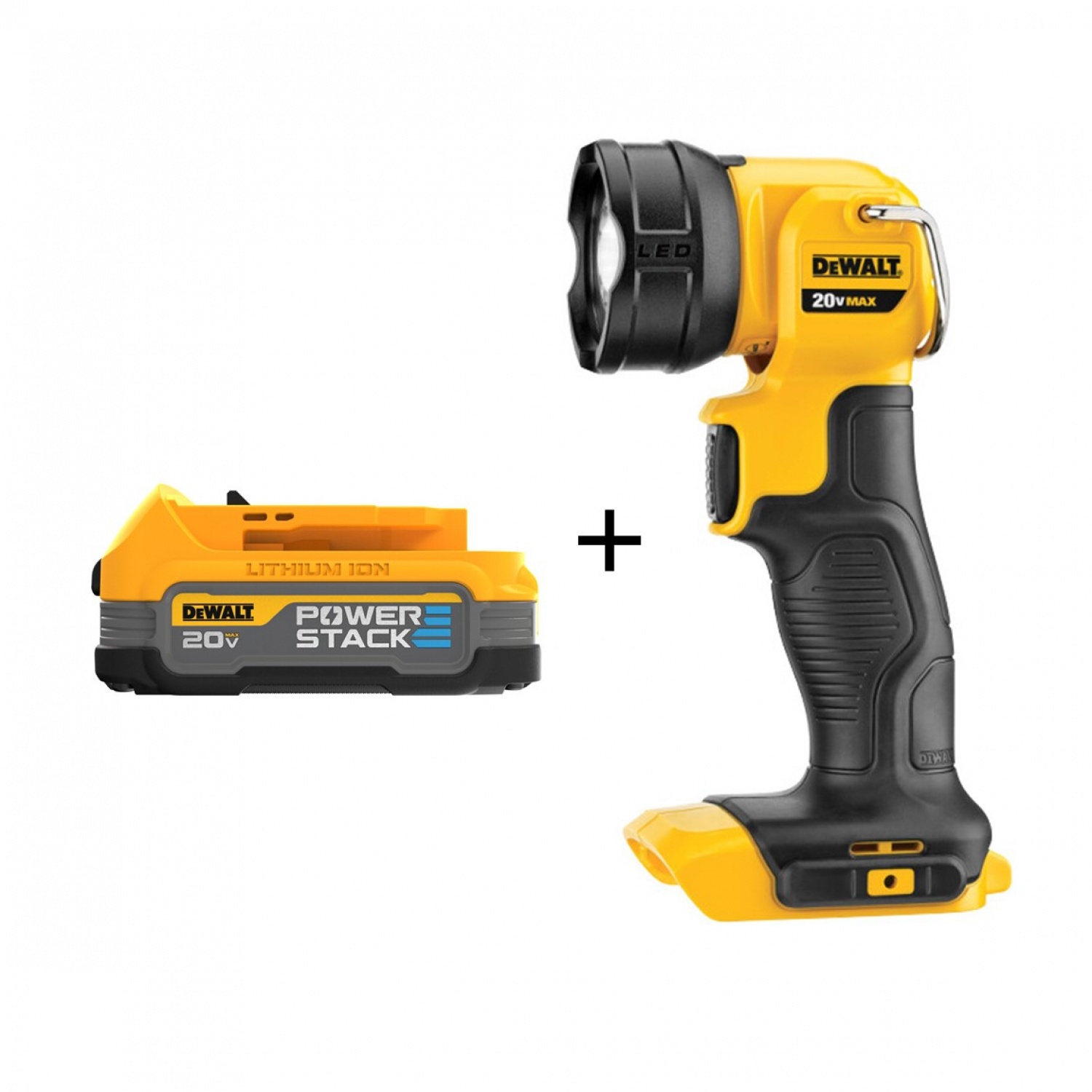 DEWALT แบตเตอรี่ Powerstack 20V Max 1.7AH DCL040E1-B1 พร้อมไฟฉาย LED