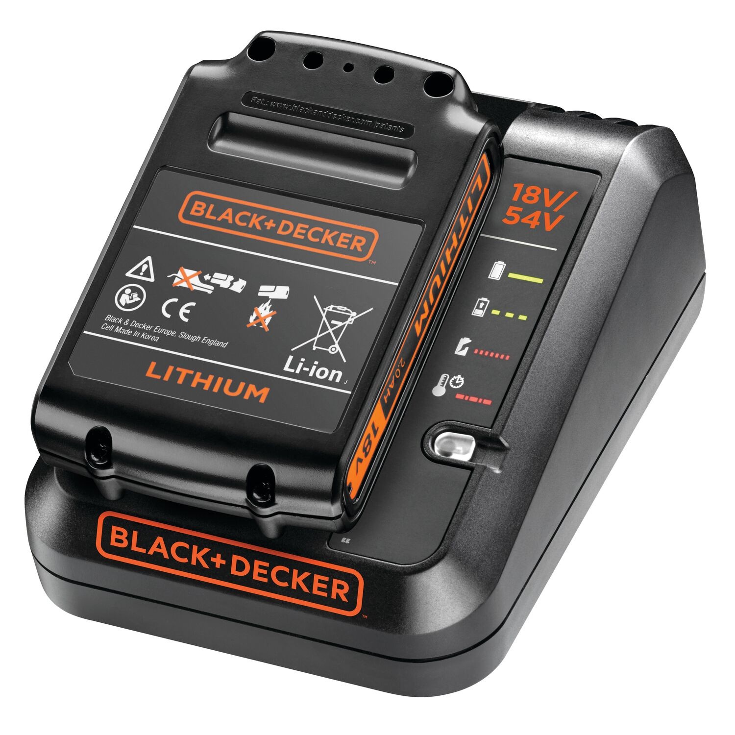 BLACK+DECKER แท่นชาร์จแบตเตอรี่ 18V (20V Max) BDC2A-KR