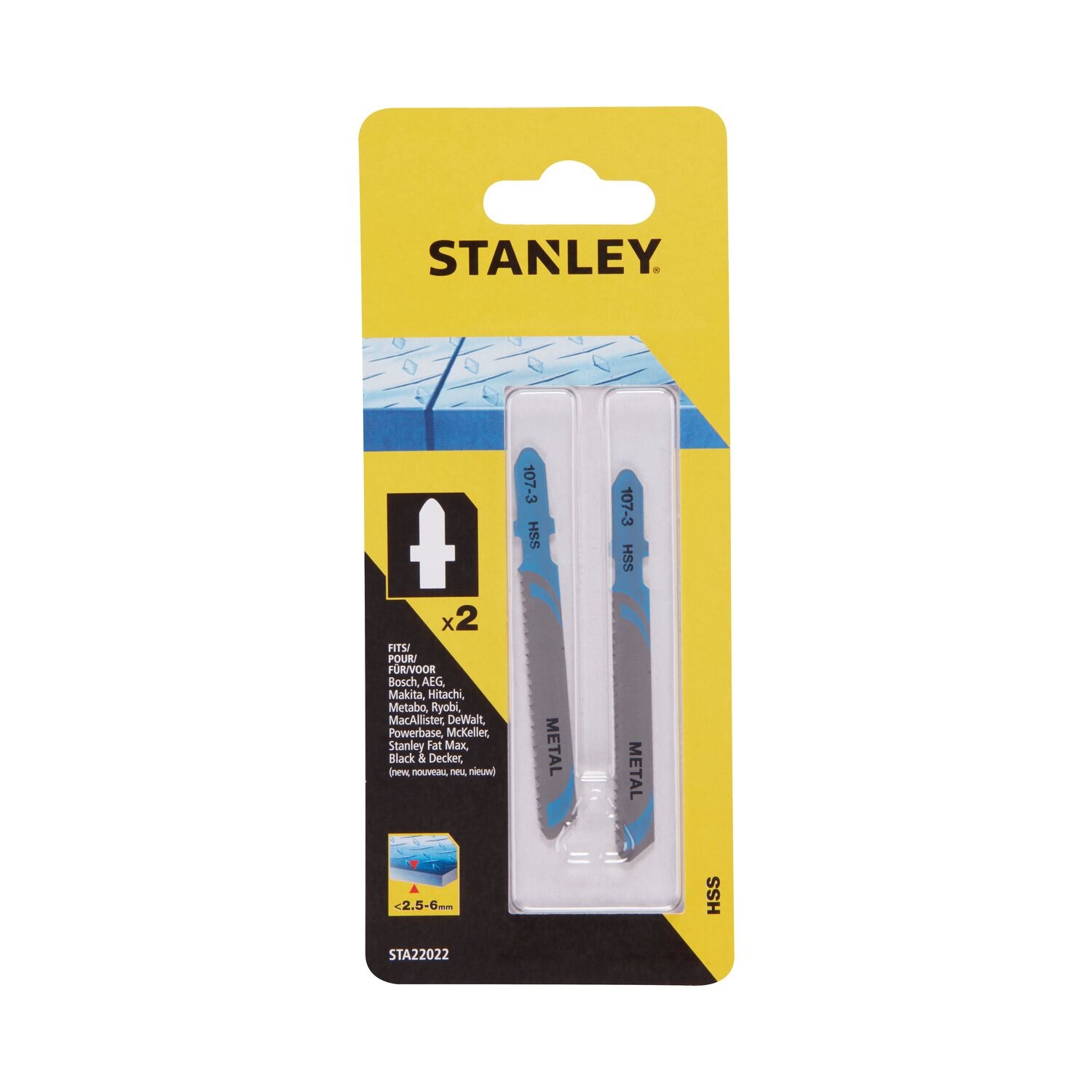 STANLEY ใบเลื่อยจิ๊กซอ ตัดเหล็ก STA22022-XJ (Pack 2)