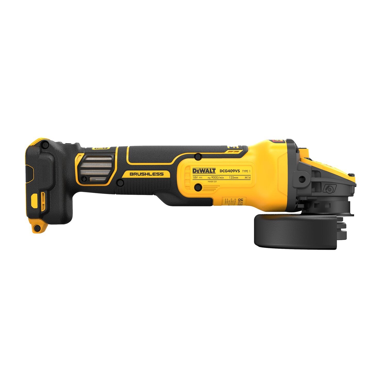 DEWALT เครื่องเจียรไร้สายไร้แปรงถ่าน 20V Max 100mm DCG409VSN-B1 ปรับรอบได้ เฉพาะตัวเครื่อง