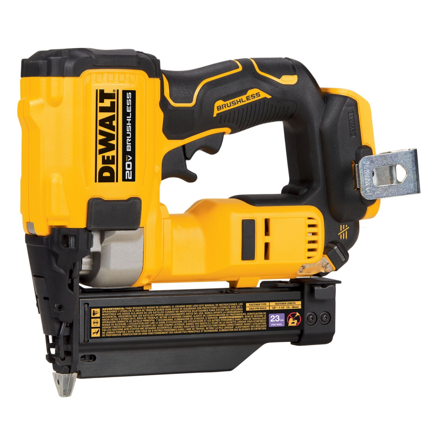 DEWALT เครื่องยิงตะปูไร้สายไร้แปรงถ่าน 23GA DCN623B (ลูกพิน P) เฉพาะตัวเครื่อง