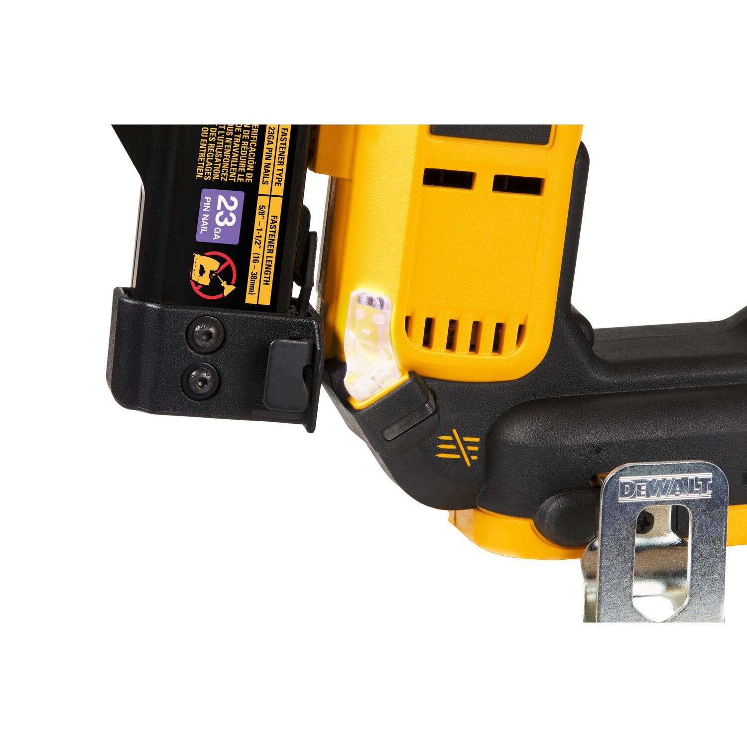 DEWALT เครื่องยิงตะปูไร้สายไร้แปรงถ่าน 23GA DCN623B (ลูกพิน P) เฉพาะตัวเครื่อง