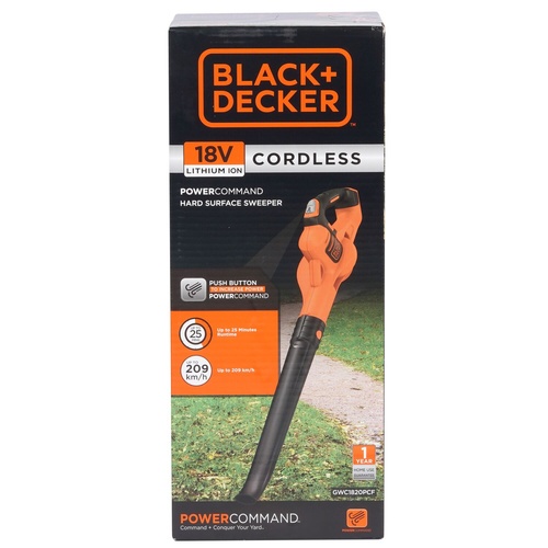 BLACK+DECKER เครื่องเป่าลมไร้สาย 18V รุ่น GWC1820PCF-B1