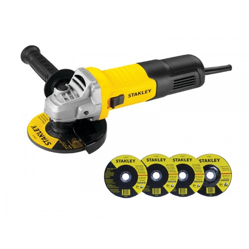 STANLEY เครื่องเจียร 4 นิ้ว 900W รุ่น STGS9100A-B1 แถมใบเจียรใบตัดรวม 4 ใบ