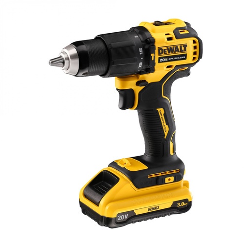 DEWALT สว่านกระแทกไร้สาย Atomic ไร้แปรงถ่าน 13มม. 20V รุ่น DCD709L2-B1 พร้อมแบตเตอรี่ 3.0Ah 2 ก้อน