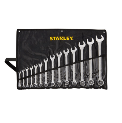 STANLEY ชุดประแจแหวนข้าง ปากตาย 14 ชิ้น รุ่น STMT80946-8 +ซองผ้าสีดำ