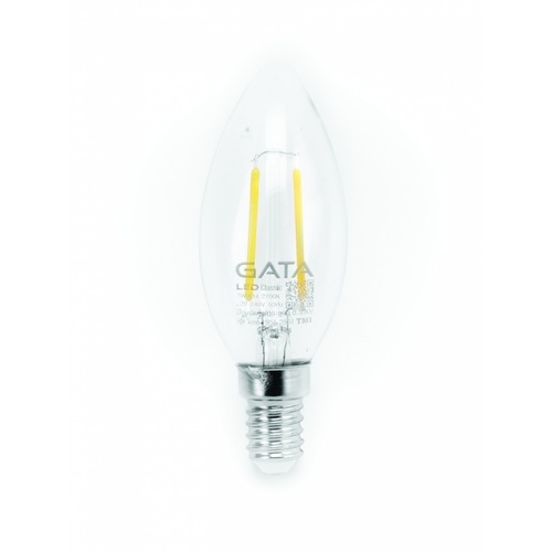 GATA หลอดไฟ LED E14 2w รุ่นคลาสสิค แสงวอร์มไลท์