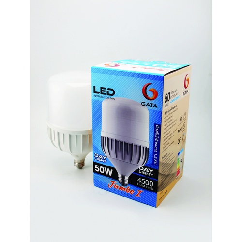 GATA หลอดไฟ LED E27 50W ฝาขุ่น E27 แสงเดย์ไลท์