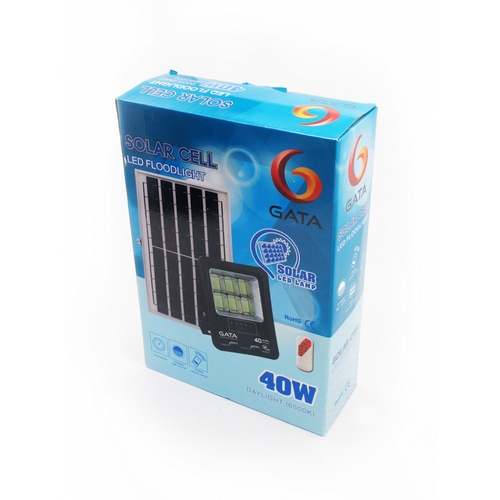 GATA โคมฟลัดไลท์โซลาร์เซลล์ LED 40W แสงเดย์ไลท์